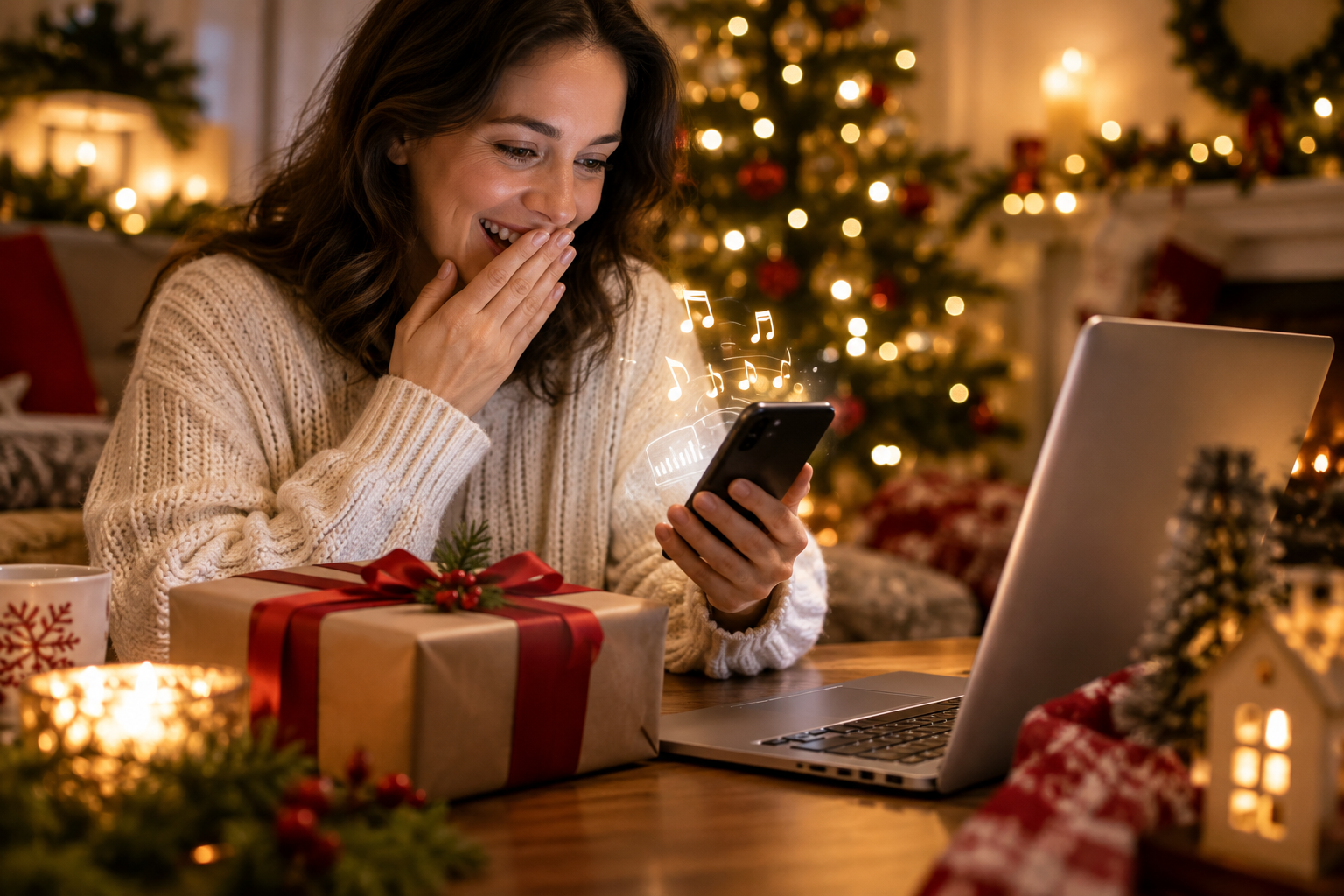 Een digitaal kerstcadeau feestelijk overhandigen: 5 ideeën voor een persoonlijk lied