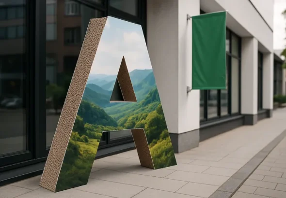 Een creatieve en duurzame benadering met re-board en gevelvlaggen